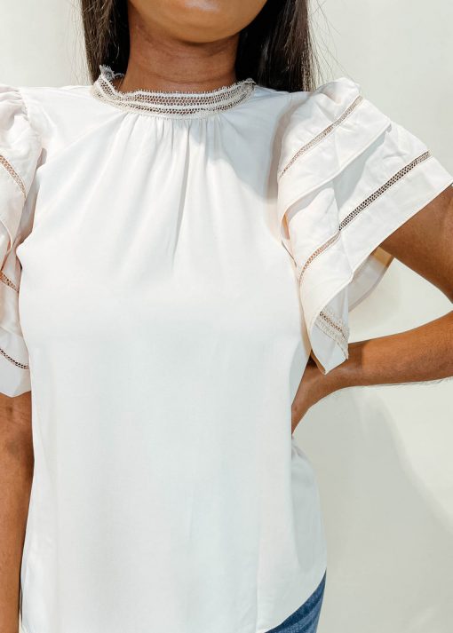 Good quality and cheap Strut & Bolt Tops Heidi Ruffle Sleeve Blouse